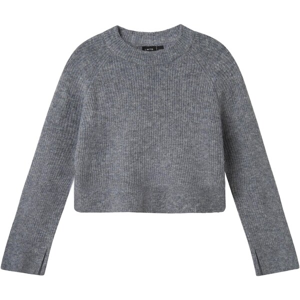 LMTD Sveter NLFKLEAVE sivá melírovaná 65656357