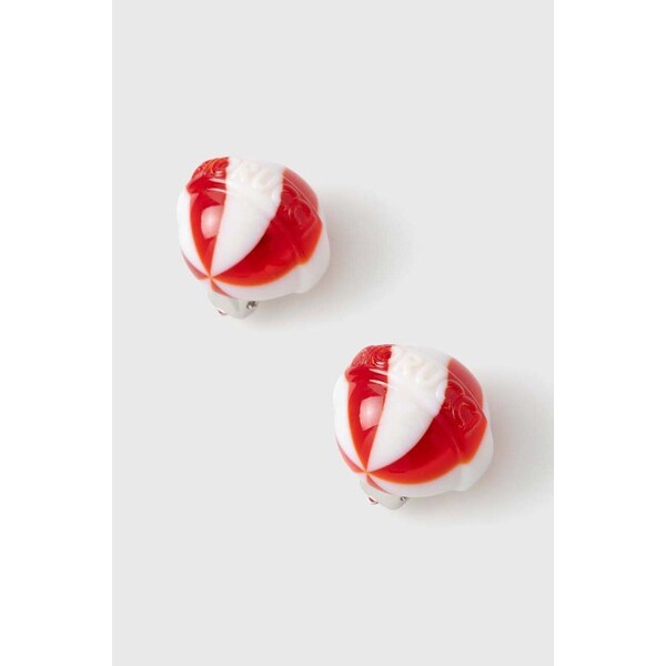 Náušnice klipsne Fiorucci Red And White Mini Lollipop Earrings 64531212