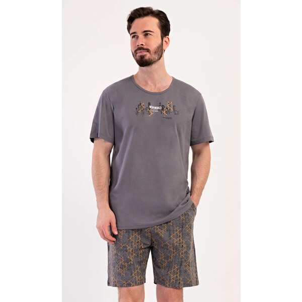 Vienetta MAN Dámske domáce šaty s krátkymi rukávmi Barbara 64533543