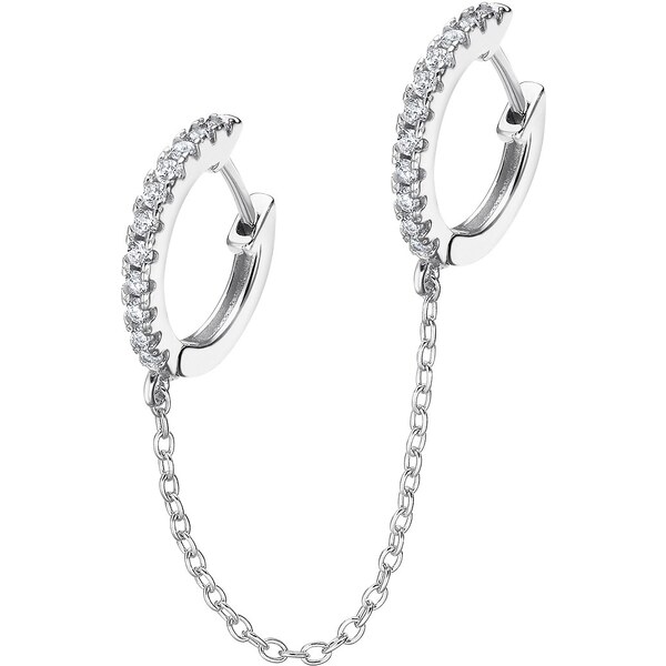 Lotus Silver Strieborná single náušnice so zirkónmi Earparty LP3332-9 66582460