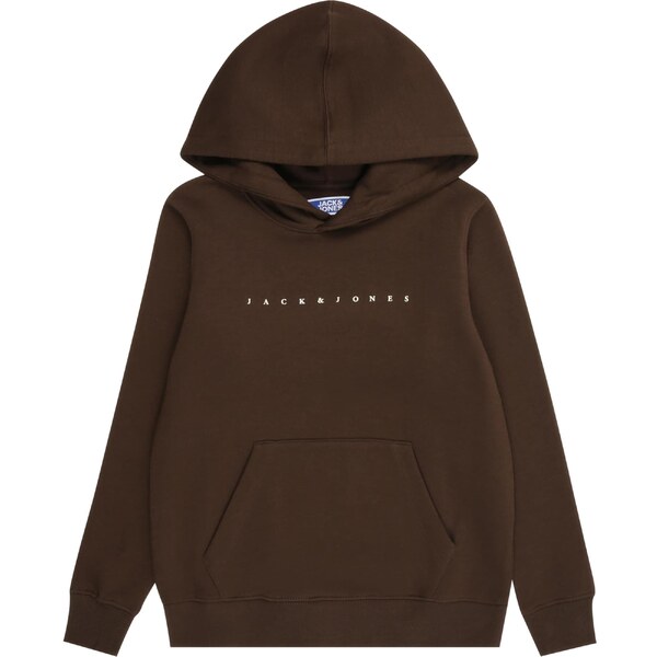 Jack & Jones Junior Mikina JJESTAR tmavohnedá / biela 64548053