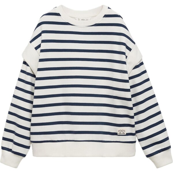 MANGO KIDS Mikina HOMBRI námornícka modrá / biela 65657808