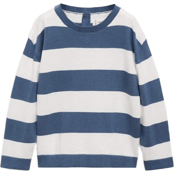 MANGO KIDS Sveter SAMMY zafírová / biela 65656081