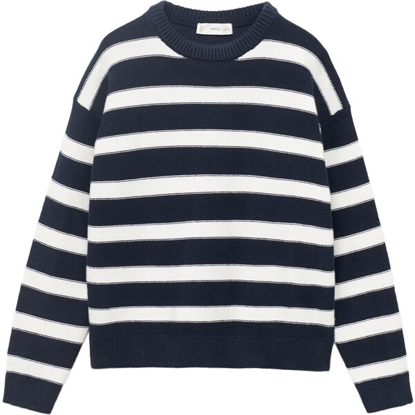 MANGO KIDS Sveter DYLAN námornícka modrá / biela 65656094