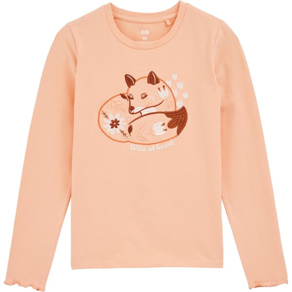 WE Fashion Tričko hnedá / oranžová / koralová / biela 65655999