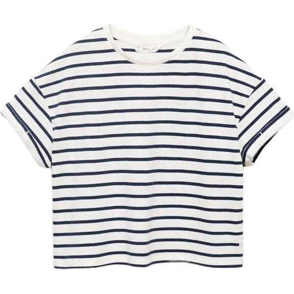 MANGO KIDS Tričko RITA námornícka modrá / šedobiela 65882917