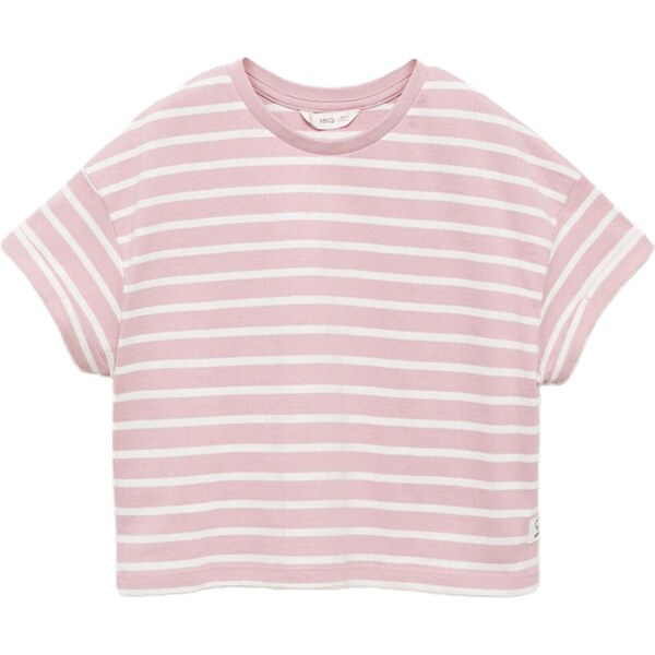 MANGO KIDS Tričko RITA ružová / biela 65882919