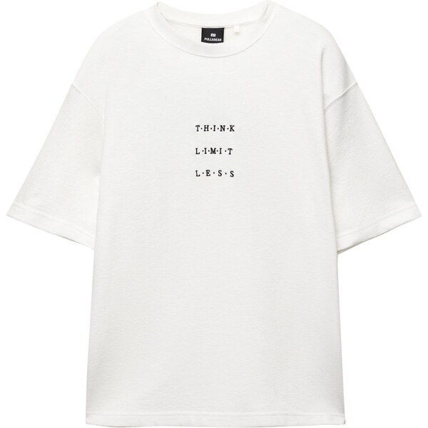 Pull&Bear Tričko modrosivá / čierna / biela 65475027