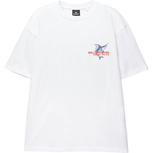 Pull&Bear Tričko SWORDFISH azúrová / červená / čierna / biela 65475028