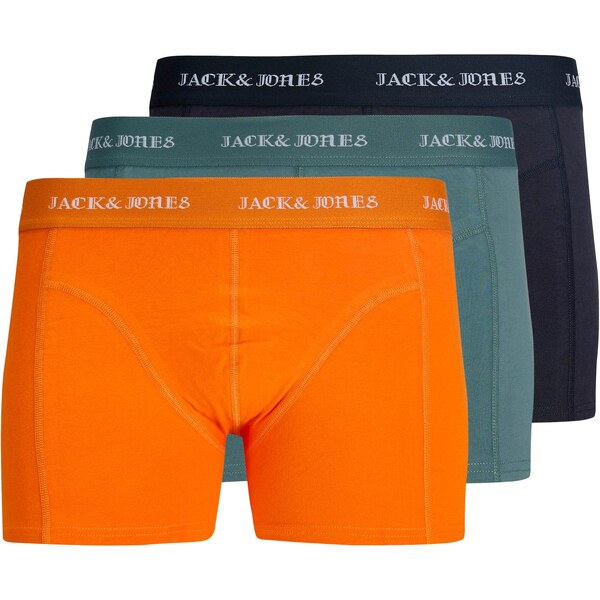 JACK & JONES Boxerky JACMiles modrosivá / oranžová / čierna / biela 64559210
