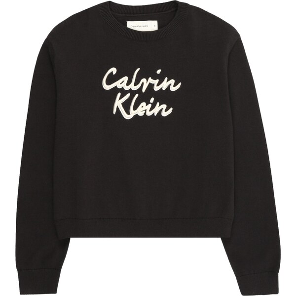 Calvin Klein Sveter slonová kosť / čierna 64559473