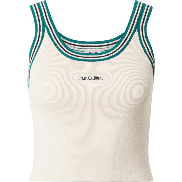 Karo Kauer Top smaragdová / čierna / biela ako vlna 66299042