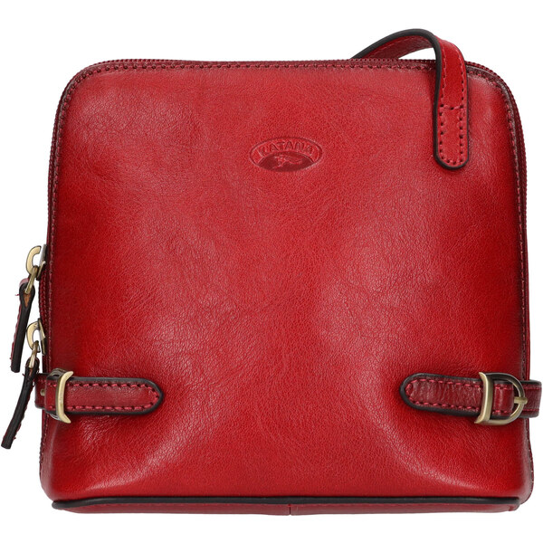 Kožená dámska crosbody kabelka Katana Essi - červená 65912350