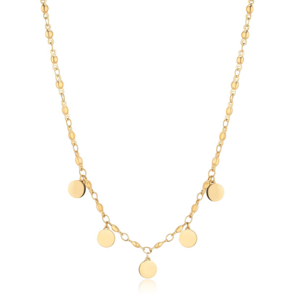 SAgapõ Pozlátený oceľový náhrdelník s peniazmi Elysium SUM02 66580582