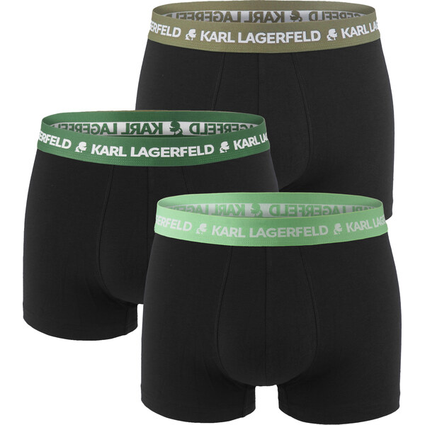 KARL LAGERFELD - boxerky 3PACK organic cotton logo LAGERFELD black 64571726