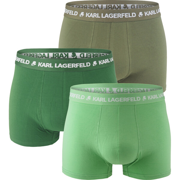 KARL LAGERFELD - boxerky 3PACK organic cotton logo LAGERFELD absinth 64571727