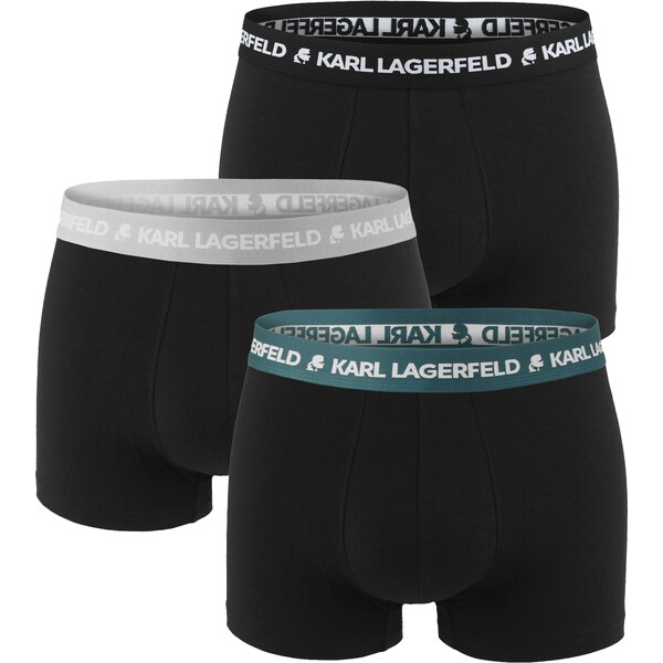 KARL LAGERFELD - boxerky 3PACK organic cotton logo LAGERFELD black 64571728