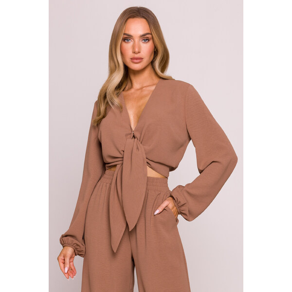 MOE Krátka blúzka | chocolate M861 64572724