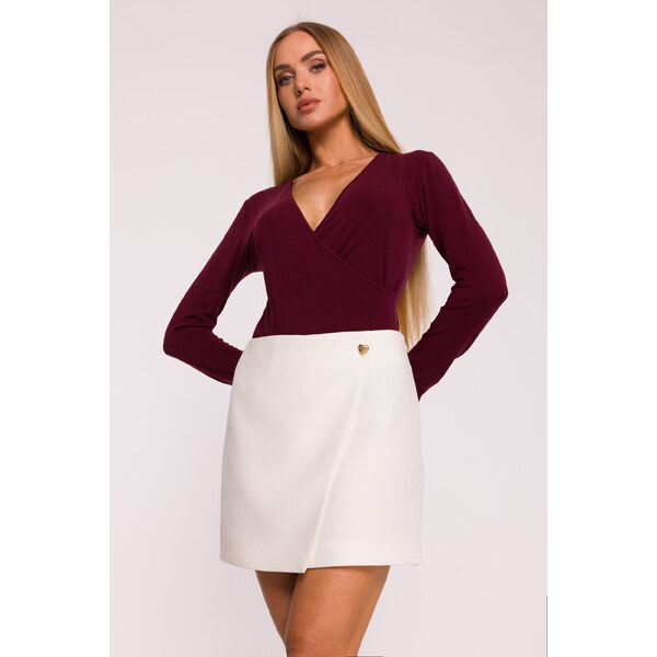 MOE Mini trapézová sukňa | krémová M854 64572741