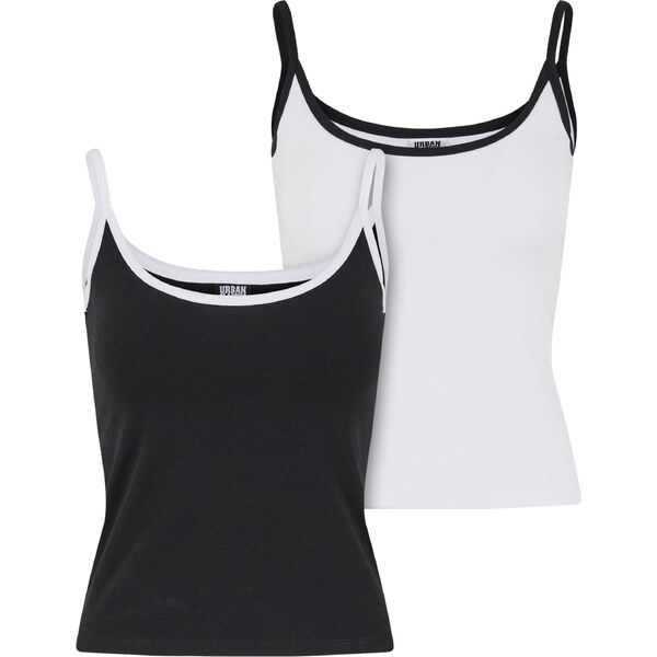Urban Classics Top čierna / biela 65650256