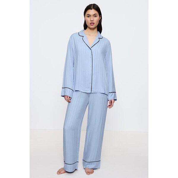 Triumph Viskózové pyžamo Amourette Jacquard PW svetlomodré 64733885