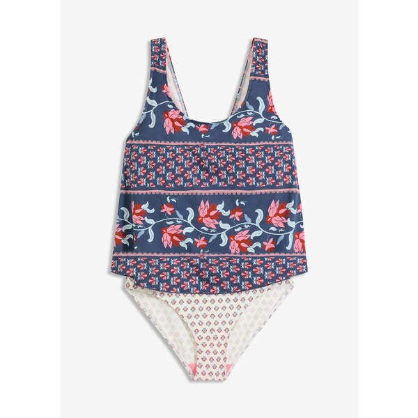 bonprix Jednodielne plavky, tankiny vzhľad, farba modrá 64523842