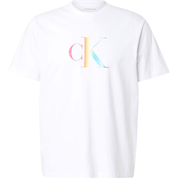 Calvin Klein Jeans Tričko 20s PRIDE25 tmavožltá / mätová / brusnicová 64590684