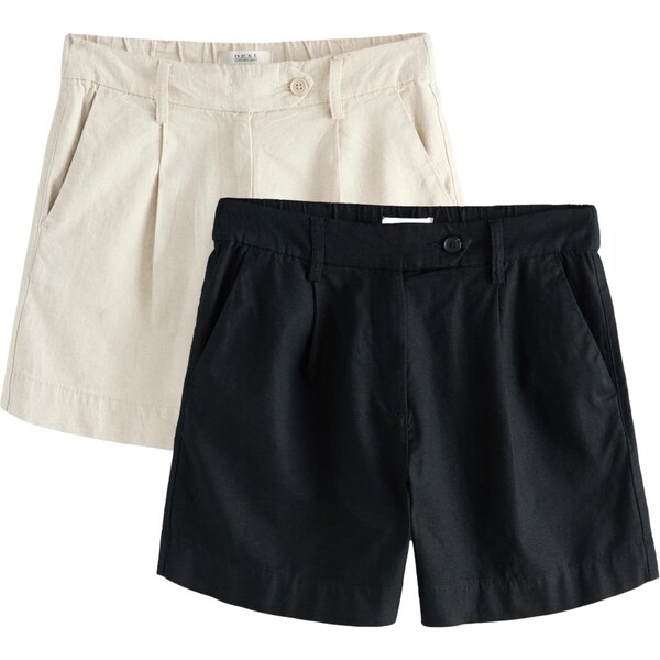 Next Plisované nohavice Rich krémová / čierna 65457146