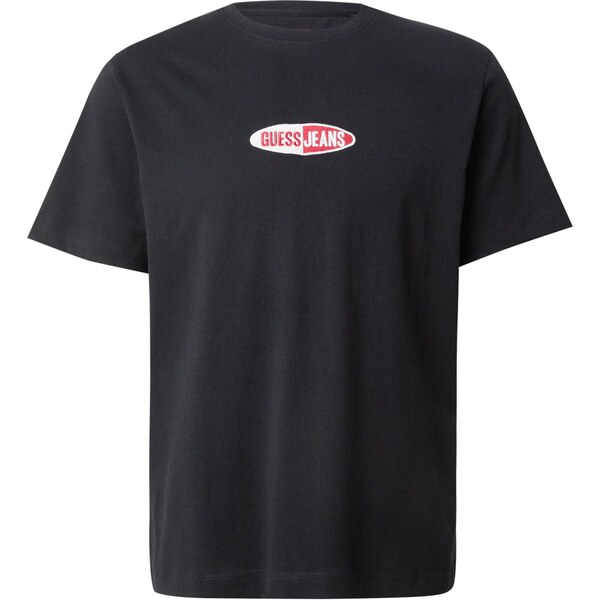 GUESS JEANS Tričko červená / čierna / biela 64590682