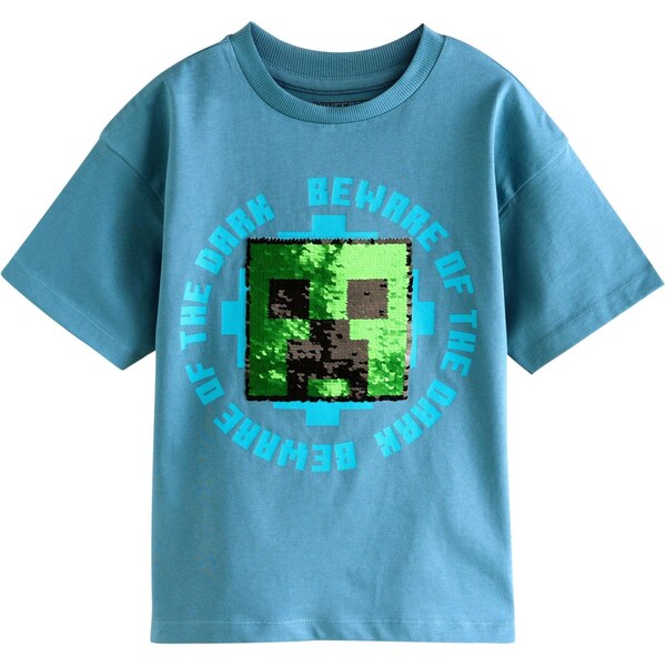 Next Tričko azúrová / svetlomodrá / limetová / čierna 65882621