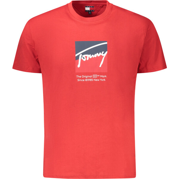 Tommy Hilfiger Červené pánske tričko Tommy 65863039