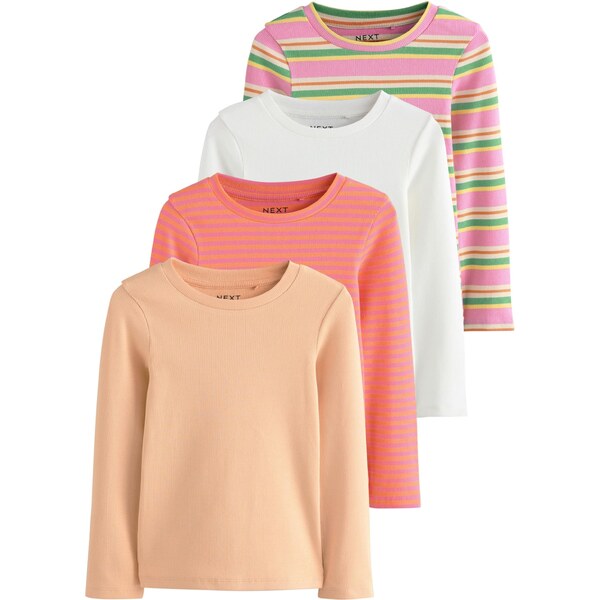 Next Tričko zelená / broskyňová / svetloružová / biela 65882082