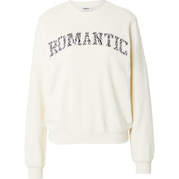 ONLY Mikina ONLFREDERIKKA čierna / šedobiela 65658215