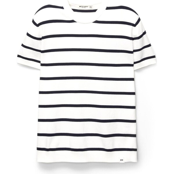 Pull&Bear Sveter čierna / biela 65877619