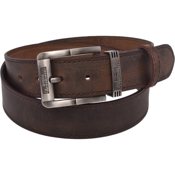 Mercucio Pánsky kožený opasok 747-40-44 tmavý tan šitý pracka 64601667