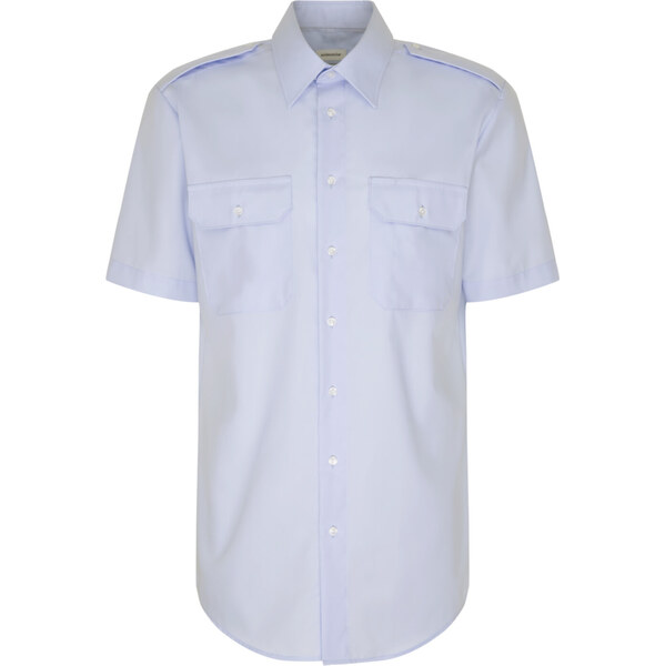 Pánská pilotka regular fit s krátkým rukávem v modré barvě 64601203