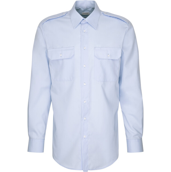 Pánska pilotka regular fit s dlhým rukávom v modrej farbe 64601204