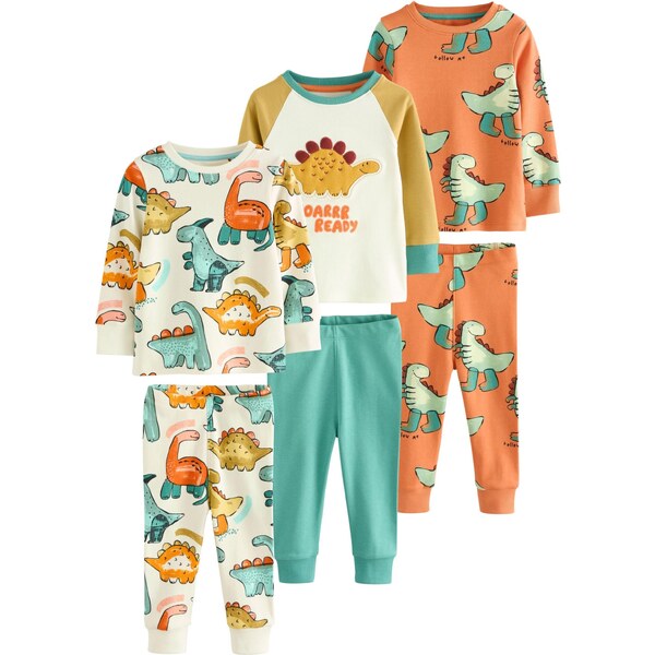 Next Pyžamo smaragdová / oranžová / biela 65979738