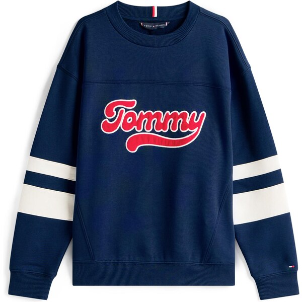 TOMMY HILFIGER Sveter Varsity tmavomodrá / červená / biela 64731958