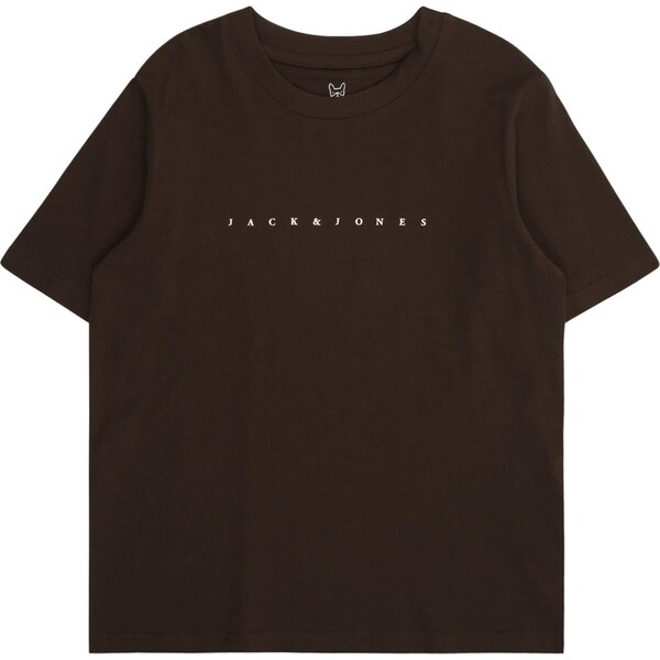 Jack & Jones Junior Tričko JJESTAR čokoládová / biela 64603112