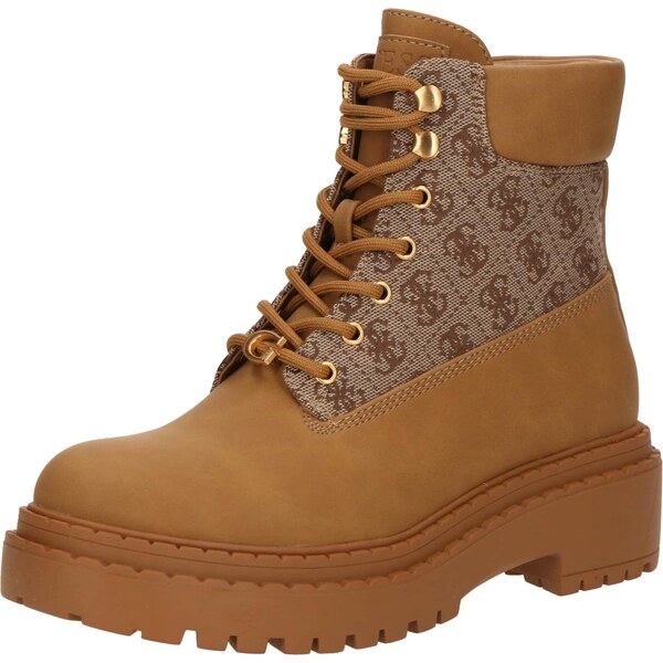 GUESS Šnurovacie členkové čižmy LEADS béžová 65658347