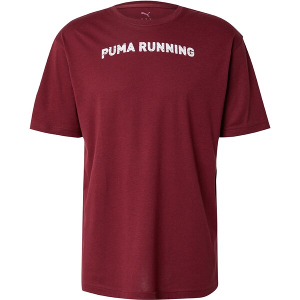 PUMA Funkčné tričko bordová / biela 64818567