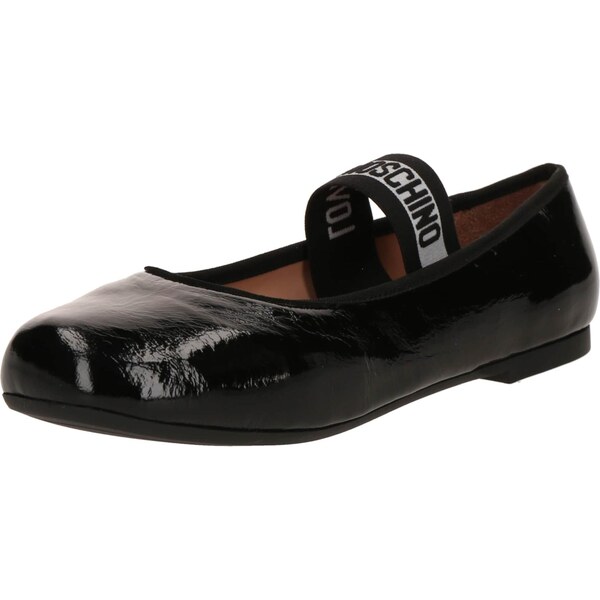 Love Moschino Baleríny s ramienkom svetlosivá / čierna 64746805