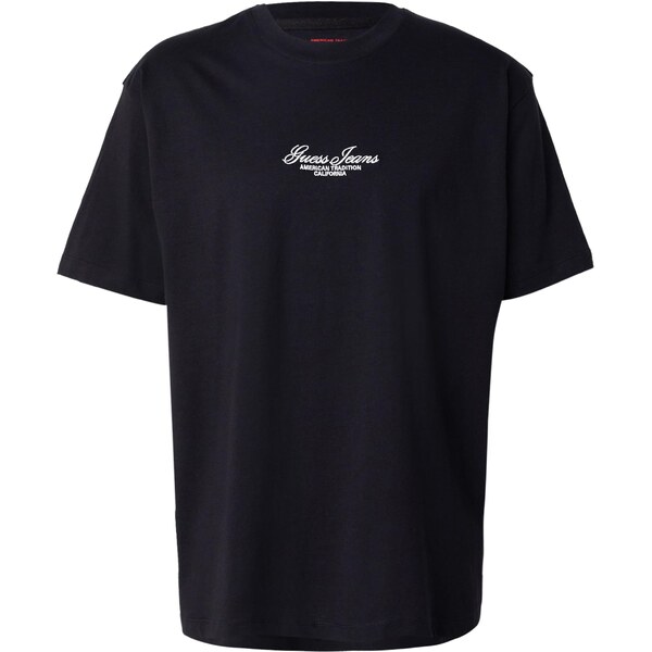 GUESS JEANS Tričko čierna / biela 65835131