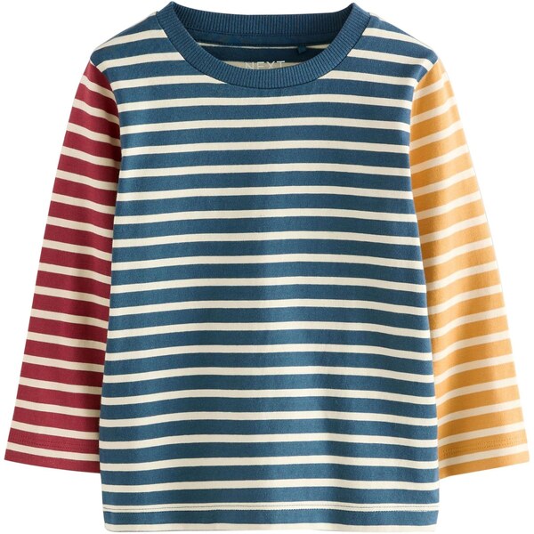 Next Tričko námornícka modrá / žltá / tmavočervená / biela 65881048