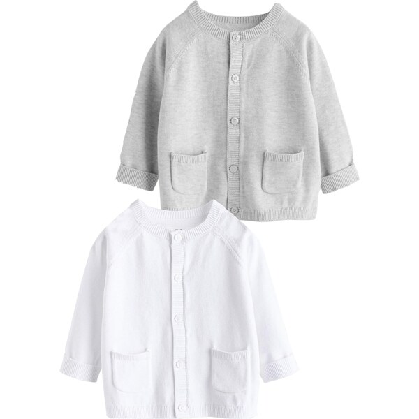 Next Kardigán sivá / biela 65882618