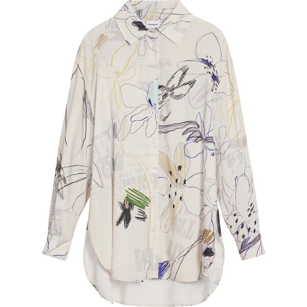 Desigual Blúzka zmiešané farby / biela 65536060