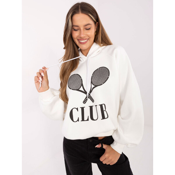 BASIC Biela mikina s tenisovým motívom EM-BL-02.02P-white 26863774