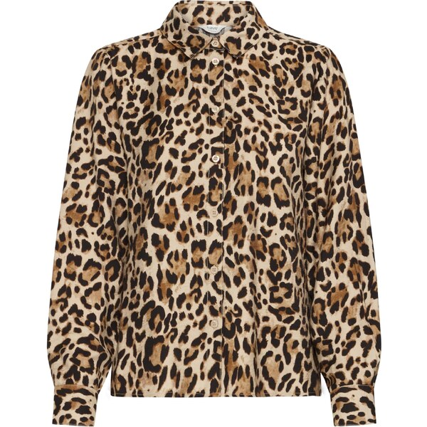 b.young Blúzka BYIHAMMA svetlobéžová / kapučíno / tmavohnedá 64818566