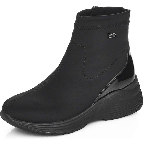 RIEKER Dámska členková obuv REMONTE D6677-03 čierna W5 33132249